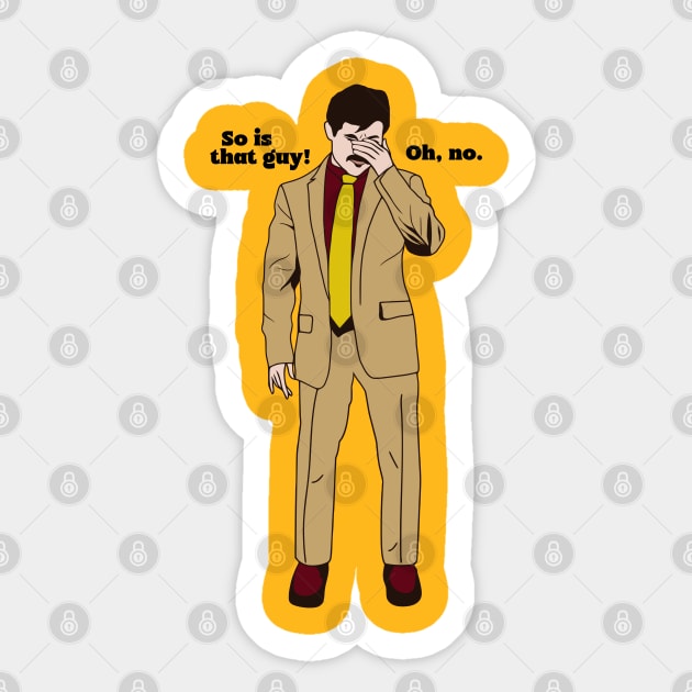 So Is That Guy! // Hot Dog Suit Sticker by darklordpug